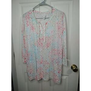 Weekend By Chicos Woman 3/L Pullover Lightweight V Neck 3/4 Sleeve Casual Wear